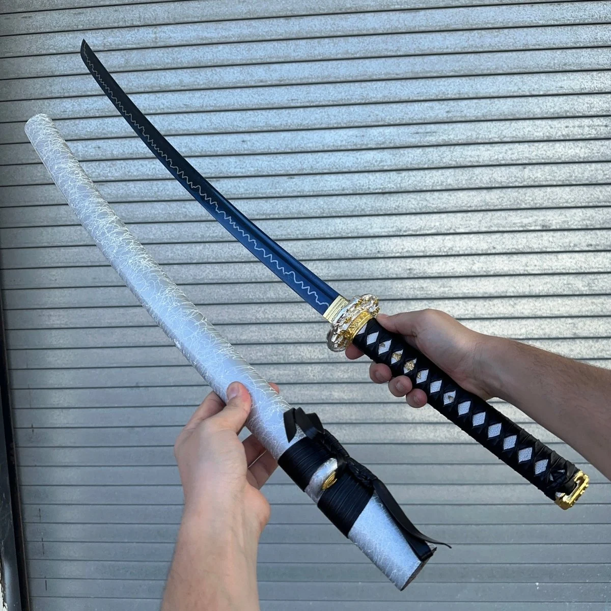 41″ 65Mn Spring Steel Blue Static Samurai Sword Katana