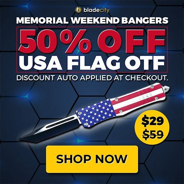 50% OFF Memorial Day USA Full sized OTF Knife!