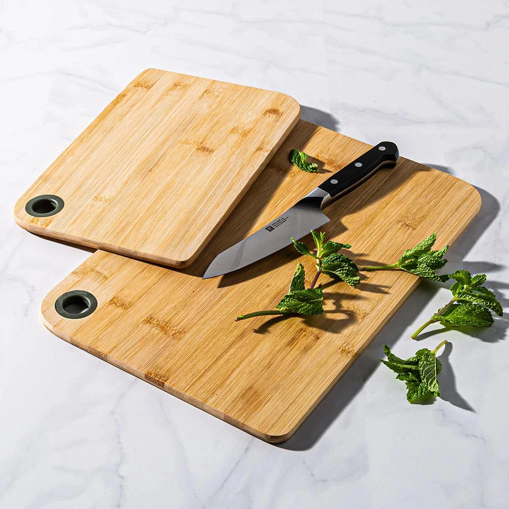 KSP Prep Bamboo Cutting Board - Set of 2 (Natural/Grey)