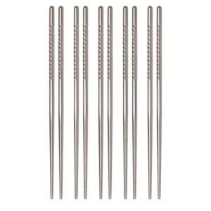 Helen's Asian Kitchen Stainless Steel Chopsticks - 5 Pairs