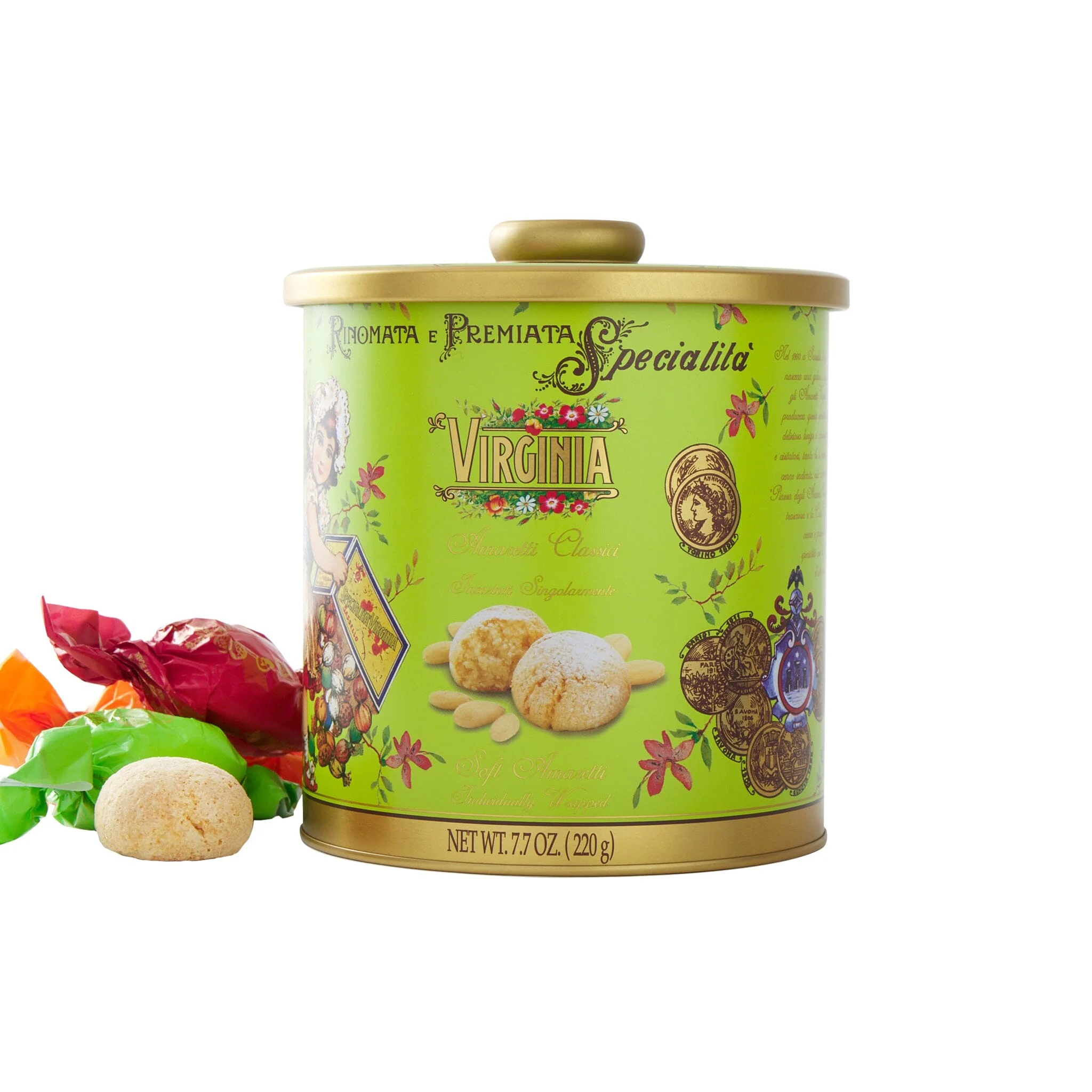 Amaretti Virginia Soft Almond Cookies in Collectible Tin