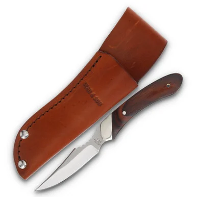 Bear & Son Rosewood Caper Fixed Blade Knife with Sheath BR2009R