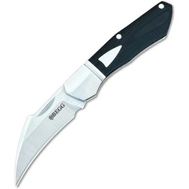 Begg Knives Hawkbill - Black G-10 (2.375" Sandvik 14C28N) BG041