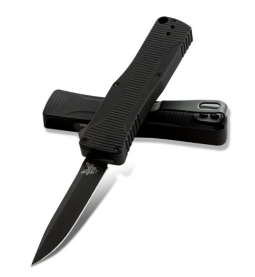 Benchmade 4850BK OM Double Action OTF AUTOMATIC - 2.48" DLC Finish CPM-S30V Blade - Black Anodized 6061-T6 Aluminum Handle