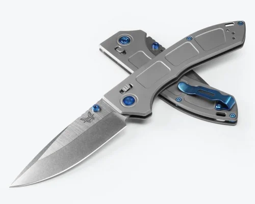 Benchmade 748 Narrows AXIS Lock - 3.43" M390 Drop Point Blade - 6Al-4V Titanium Handle