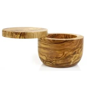 Berard Salt Box with Lid | Olive Wood