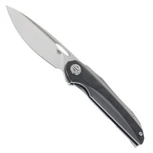 Bestech SENU Folding Knife Titanium/Marble Carbon Fiber Handle S90V Plain Edge Stonewash/Satin Finish BT2601B