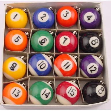 Billiard Ball Keychain BULK PACK SET of 16