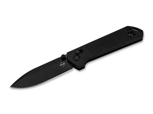 Boker Plus Burnley Kihon DC "All Black" Folder - 3.23" Black Finish D2 Drop Point Blade - Black GFN Handle w/Crossbar Lock - 01BO905