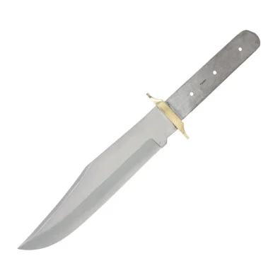 Bowie Knife Blade Blank 9.62 Inch Plain Satin Bowie BL009