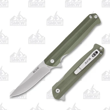 Buck 251 Langford OD Green Folding Knife 3.37in Drop Point Blade BU13044