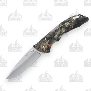 Buck Bantam BHW Mossy Oak Country Camo 3.62in Plain Satin Drop Point BU10317