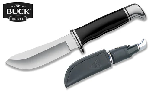 Buck Knives 0103BKS Skinner™ - 4.0" Plain Edge 420HC Blade - Black Phenolic Handle -Black Leather Sheath