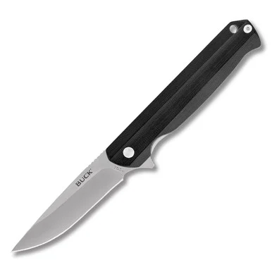 Buck Knives 251 Langford Folding Knife Black G10 3.37in Satin Drop Point BU13042