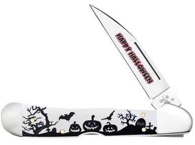 Case Copperlock 10641 2025 Happy Halloween White Syn Jack-O-Lanterns (41549WL SS)