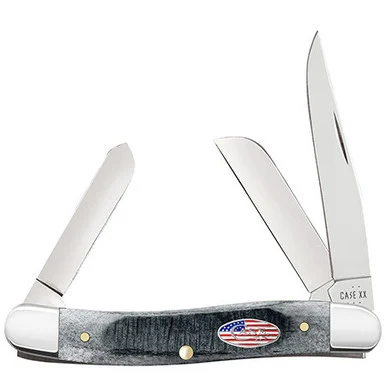 Case Medium Stockman 53061 Gray Bone Sawcut Jig (6318 SS) Stars & Stripes