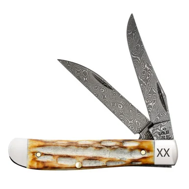 Case Mini Trapper 27233Deep Canyon Jigged Burnt Natural Bone (6207W DAM)