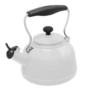 Chantal 1.7 Qt. Enamel-on-Steel Vintage Collection Tea Kettle | White