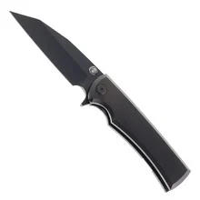 Chaves Knives Sangre Integral Street Folding Knife Stonewashed Black Titanium Satin Black PVD M390 Blade