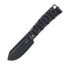 (Chip in Blade) Open Box/Returned TwoSun Folding Knife Black Titanium Handle D2 Plain Black Blade TS552-D2