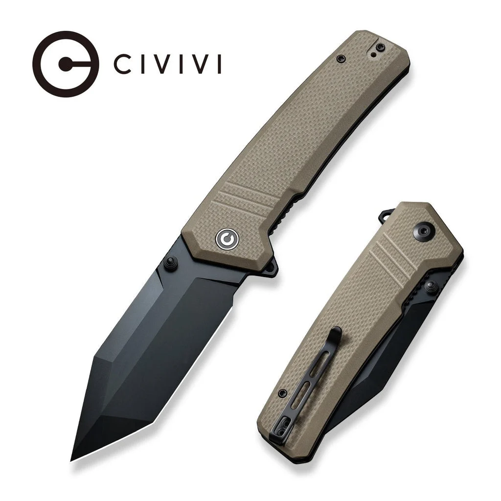 CIVIVI Bhaltair Flipper & Thumb Stud Knife G10 Handle (3.98" 14C28N Blade) C23024-2 , With No Free Gift