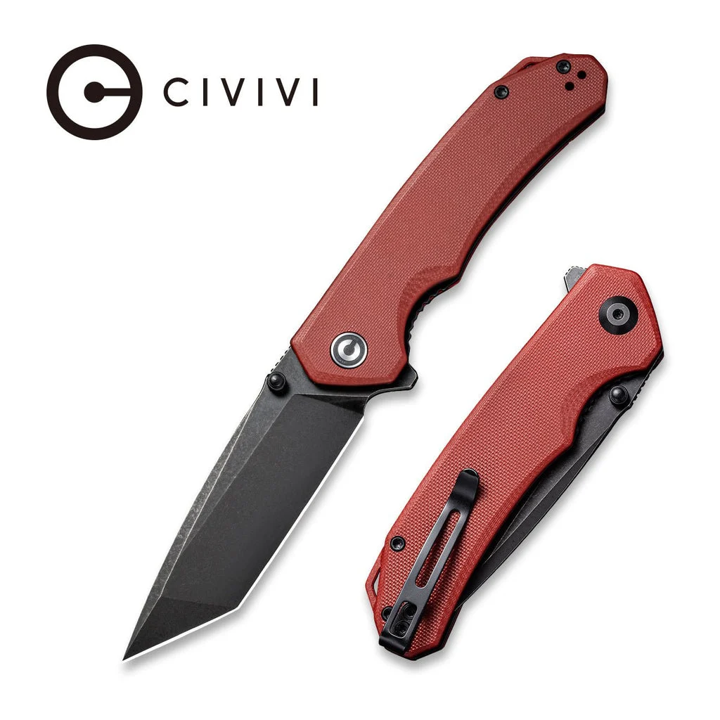 CIVIVI Brazen Flipper & Thumb Stud Knife G10 Handle (3.46" D2 Blade) C2023B , With No Free Gift