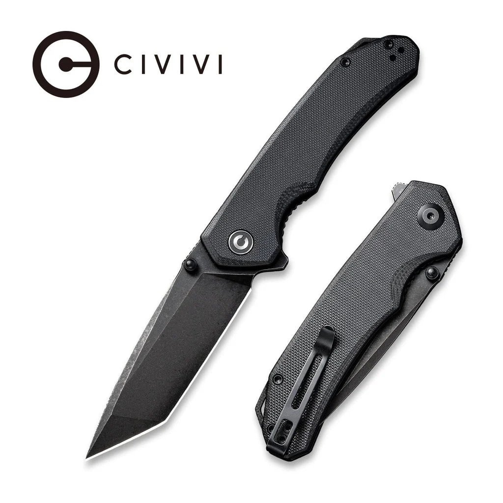 CIVIVI Brazen Flipper & Thumb Stud Knife G10 Handle (3.46" D2 Blade) C2023C , With No Free Gift