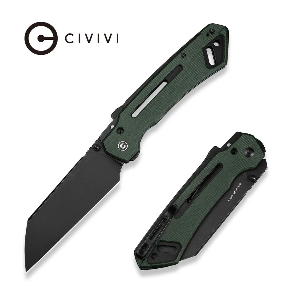 CIVIVI Buster FG Thumb Stud & Superlock Knife Micarta Handle (4.2" Nitro-V Blade) C24052-3