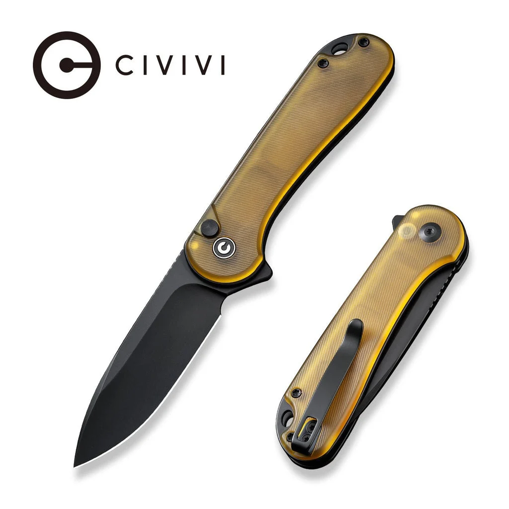CIVIVI Button Lock Elementum II Flipper Knife Ultem Handle (2.96" Nitro-V Blade) C18062P-8