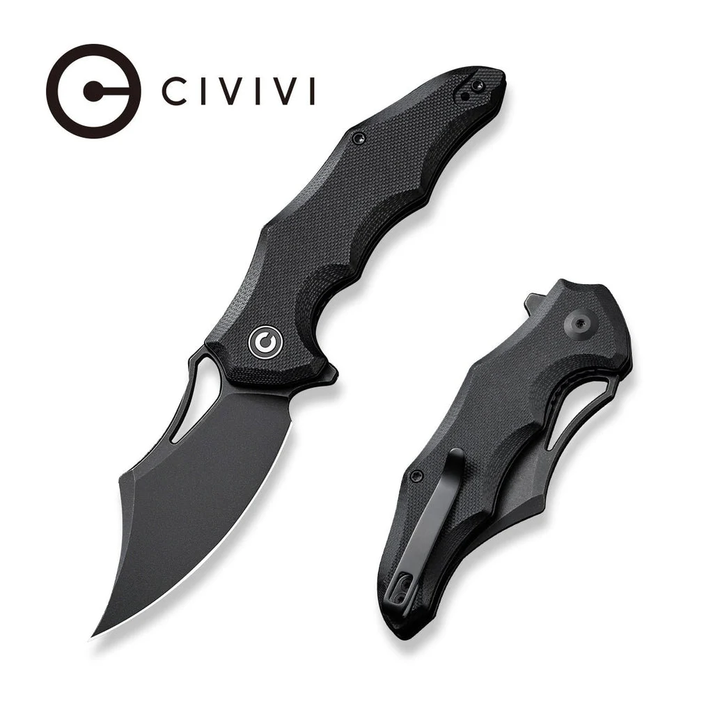 CIVIVI Chiro Flipper & Thumb Hole Knife G10 Handle (3.1" 14C28N Blade) C23046-1 , With No Free Gift