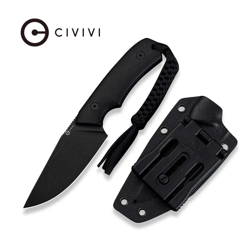 CIVIVI Gander Fixed Blade Knife Micarta Handle (3.63" 14C28N Blade) C24058B-2