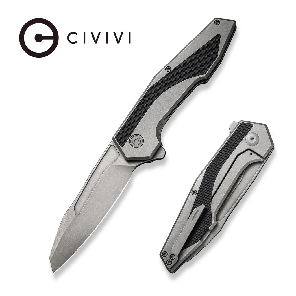 CIVIVI Hypersonic Flipper Knife Steel & G10 Handle (3.7" 14C28N Blade) C22011-2