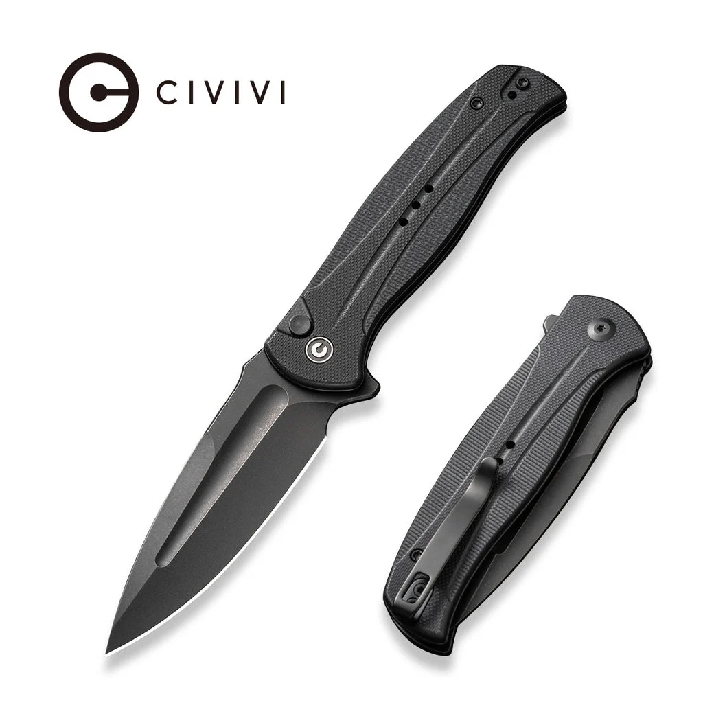 CIVIVI Incindie Flipper & Button Lock Knife G10 Handle (3.48" 14C28N Blade) C23053-1