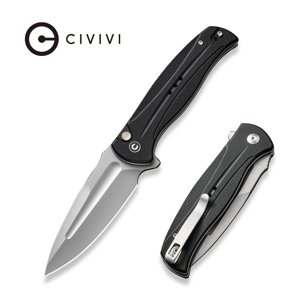 CIVIVI Incindie Flipper & Button Lock Knife G10 Handle (3.48" 14C28N Blade) C23053-3