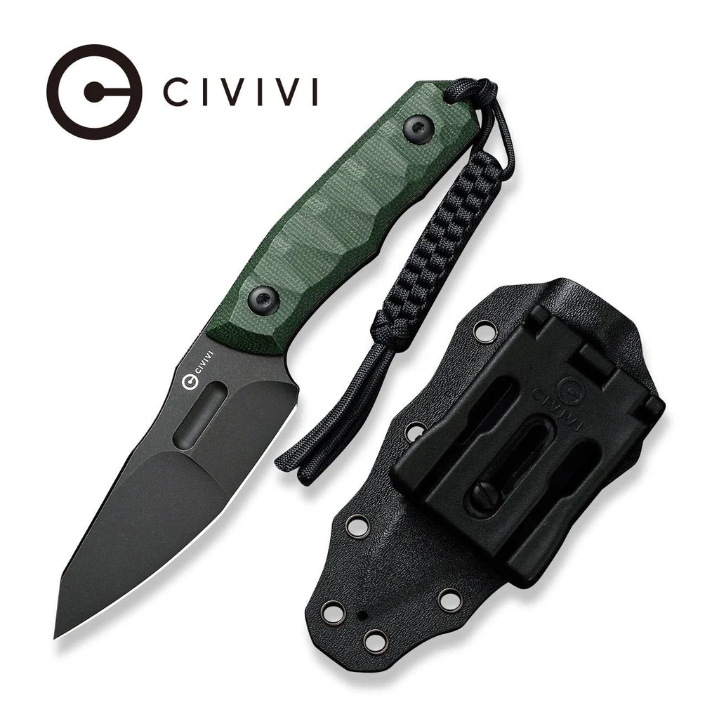 CIVIVI Propugnator Fixed Blade Knife Micarta Handle (4.15" D2 Blade) C23002-2 , With No Free Gift