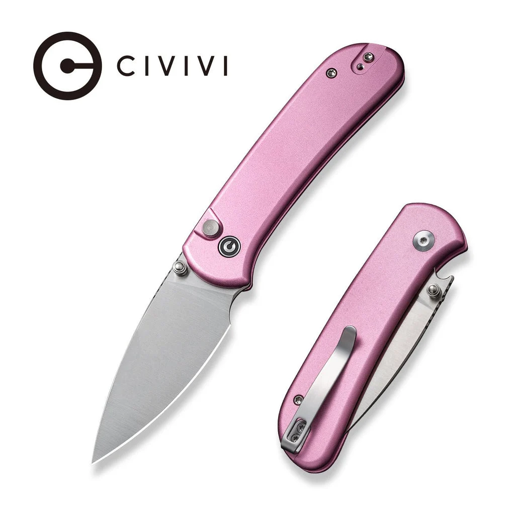 CIVIVI Qubit Button Lock & Thumb Stud Knife Aluminum Handle (2.98" 14C28N Blade) C22030E-3 , With No Free Gift