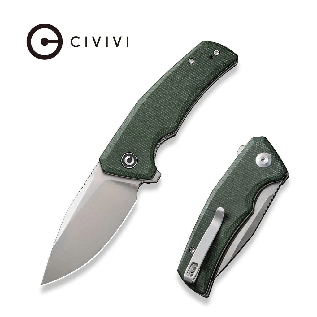 CIVIVI Regulatron Flipper Knife Micarta Handle (2.98" Nitro-V Blade) C23006-2 , With No Free Gift