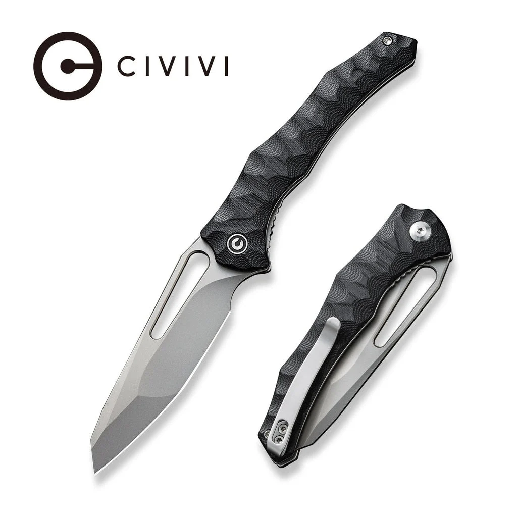 CIVIVI Spiny Dogfish Thumb Hole Knife G10 Handle (3.47" 14C28N Blade) C22006-1