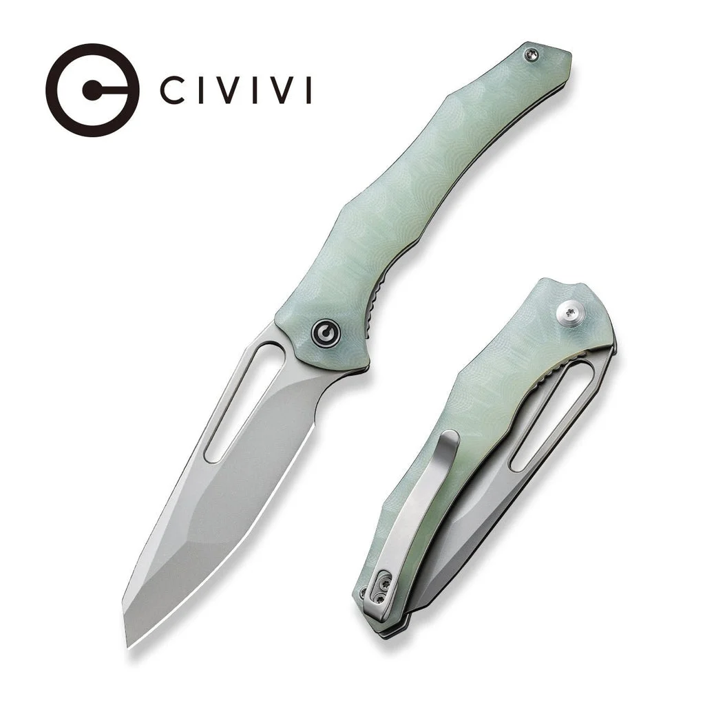 CIVIVI Spiny Dogfish Thumb Hole Knife G10 Handle (3.47" 14C28N Blade) C22006-2