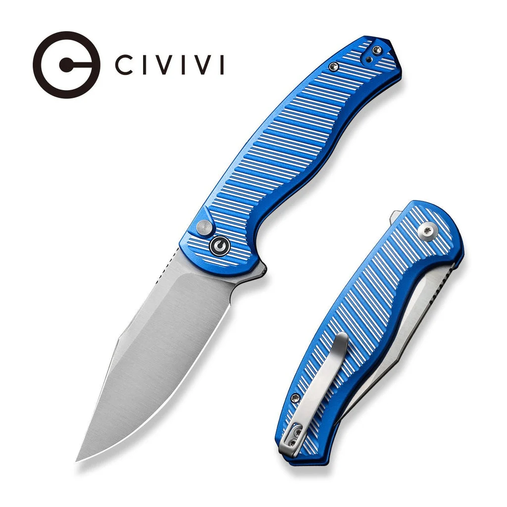 CIVIVI Stormhowl Flipper & Button Lock Knife Aluminum Handle (3.3" Nitro-V Blade) C23040B-3 , With No Free Gift
