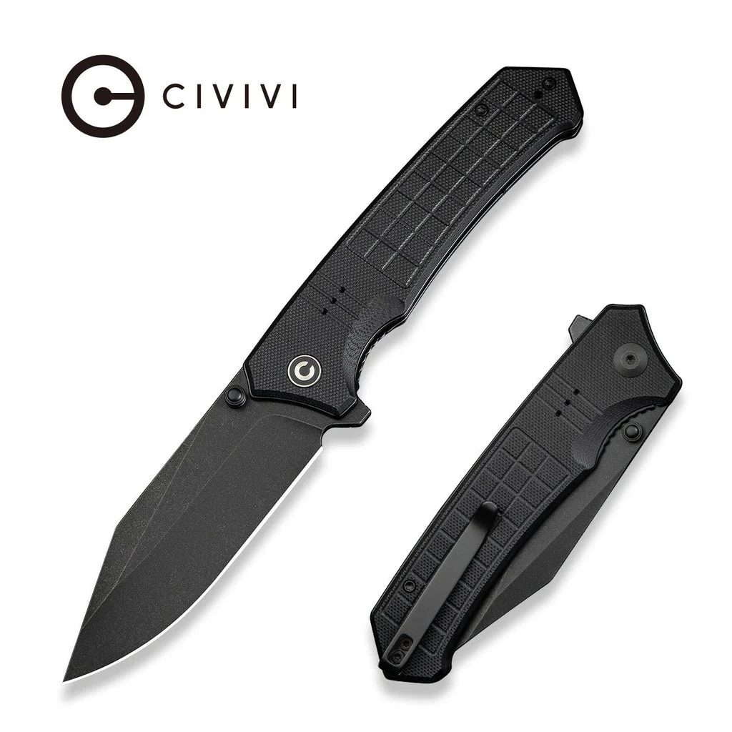 CIVIVI Tacticorix Flipper & Thumb Stud Knife G10 Handle (3.7" Nitro-V Blade) C23055-1 , With No Free Gift