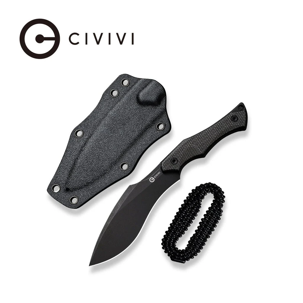 CIVIVI Vaquita II Fixed Blade Knife Micarta Handle (3.2" Nitro-V Blade) C047C-3