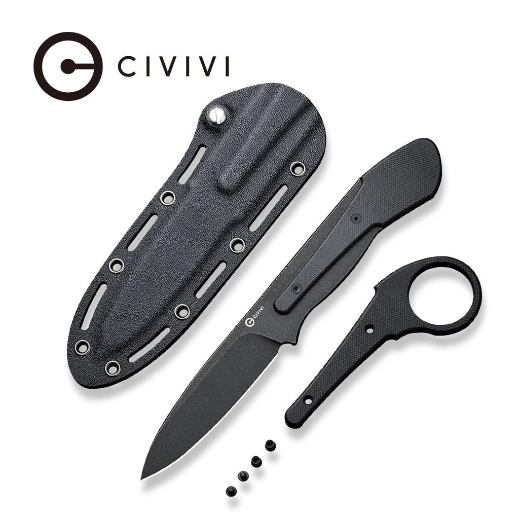 CIVIVI Varius Fixed Blade Knife G10 Handle (3.75" D2 Live Blade) C22009D-1