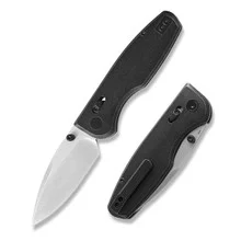 CMB Predator V4 Folding Knife Black Titanium Handle M390 Plain Edge CMB-20B