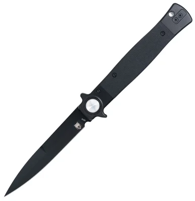 CobraTec Stiletto Button Lock Blk G-10 (4.0" VG-10) CTSTLBLG10BLKBLK