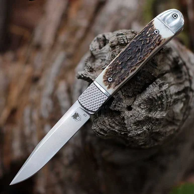 CobraTec Trapper Hidden Release Auto - Stag Bone (3.125" D2) CTK-CTTHRSTG