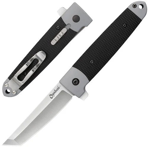 Cold Steel 26T Oyabun Flipper - 3.5" 4034SS Tanto Point Blade - Spring Leaf Lock - GRN w/TPR Inlay Handle