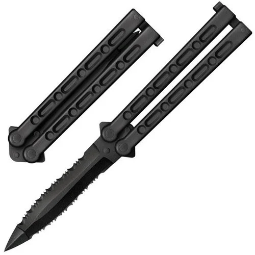 Cold Steel 92EAA FGX Balisong - 5.0" Serrated Double Edge Griv-Ex™ Blade & Handles