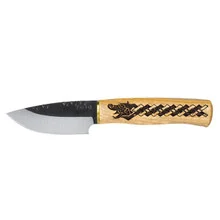 Condor Norse Dragon Fixed Blade Knife Burnt American Hickory Handle 14C28N Plain Edge CTK1022-3.8SK