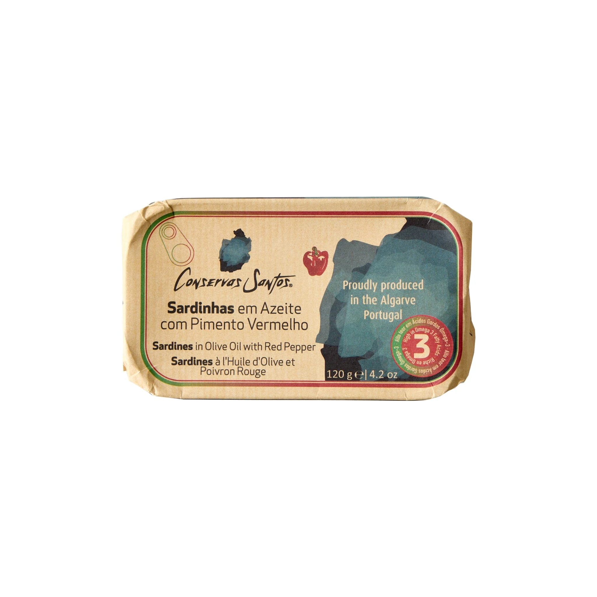 Conservas Santos Sardines in Olive Oil with Red Pepper